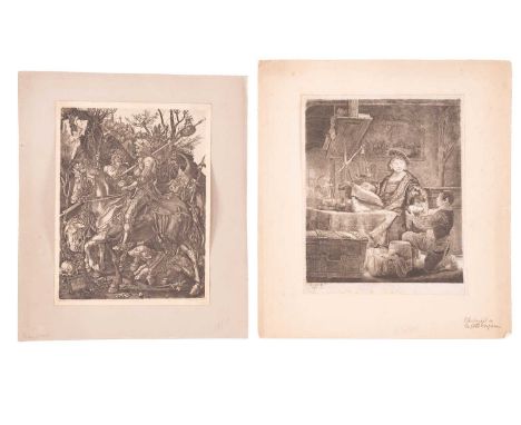 After Rembrandt van Rijn (1606 - 1669), The Gold Weigher, etching and drypoint on laid paper, possibly published in the 18th 