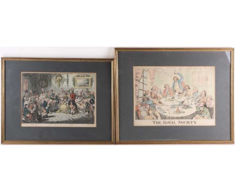 After James Gillray (British, 1757-1815), 'L'Assembl‚e Nationale - or - Grand cooperative Meeting at St. Ann's Hill' circa 18