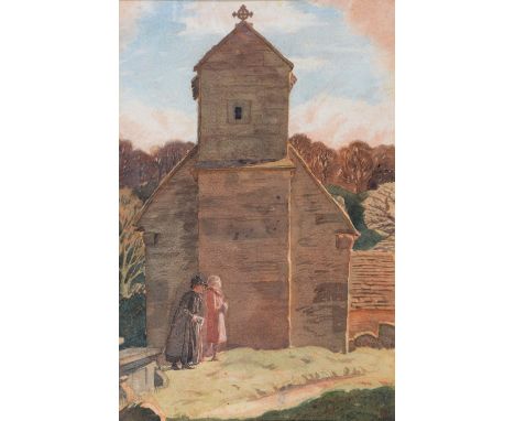 HENRY A. PAYNE (1868-1939) 'Duntisbourne Rouse Church, Glos', signed and dated 1932, watercolour, 35 x 23cm Prov: Private col