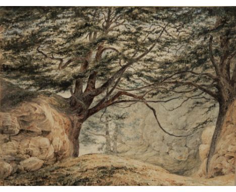 CAPTAIN ROBERT STREATFIELD RN (1786-1852) 'High Rock, Tunbridge Wells 1849', watercolour, 13.5 x 18cm; a 19th Century pen and
