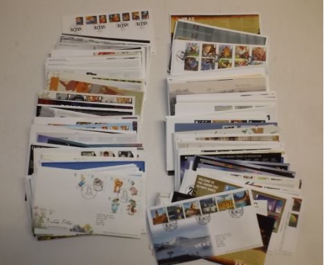 A collection of first day covers, mostly 21st century, together with other items.