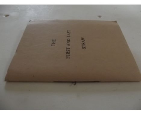 ANDREW LANYON. "The First & Last Straw." orig wps, c1990 fine.