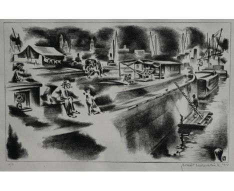 Louis Lozowick (Russian/American, 1892 - 1973) Lithograph on Paper. Pencil signed, dated ('29) and numbered (V/X) lower margi