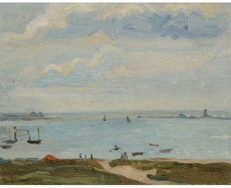 Jean Marchand,&nbsp;French 1883&ndash;1941 -&nbsp;Seascape, high tide;&nbsp;oil on board, signed and dedicated lower left 'a 