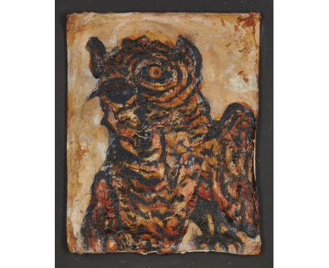 Sir Francis Rose, British 1909-1979 -&nbsp;Owl;&nbsp;gouache and paper collage on paper, bears inscription to the reverse of 
