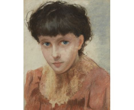 British school,&nbsp;early 20th century -&nbsp;Portrait of a woman in pink;&nbsp;pastel on paper, 34.7 x 27.5 cm&nbsp;Provena