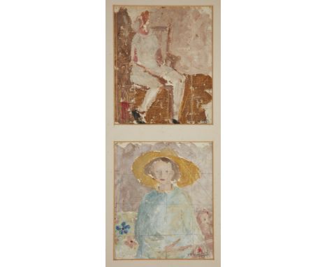 Alfred Horace Gerrard,&nbsp;British 1899-1998 -&nbsp;Figure studies and Portrait study, 1937;&nbsp;two oil on canvas works in