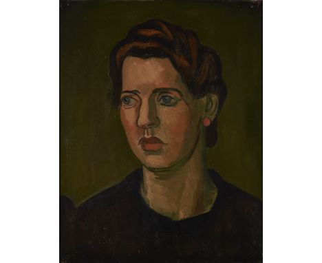 Bernard Meninsky,&nbsp;Ukrainian/British 1891-1950 -&nbsp;Portrait of Celia Boywell;&nbsp;oil on canvas, signed lower right '