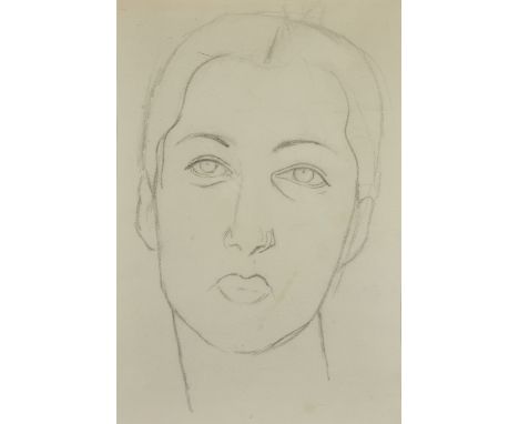 Marie Vorobieff Marevna,&nbsp;Russian 1892-1984 -&nbsp;Portrait of a woman;&nbsp;charcoal on paper, 34.5 x 23.1 cm: together 