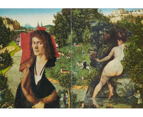 Jiř&iacute; Kol&aacute;ř,&nbsp;Czech 1914-2002 -&nbsp;&nbsp;Hunting, 1970;&nbsp;collage, signed with initials and dated lower