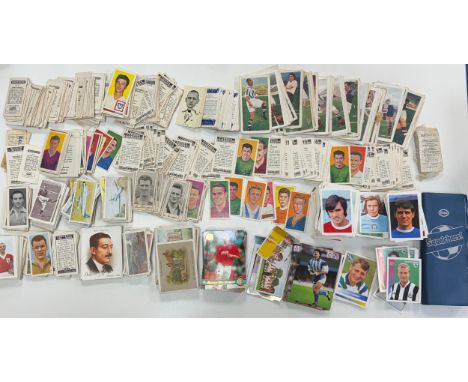 Collection of mainly football cards, in mixed condition, with Barratt Famous Footballers A.10 (38), A.12 (49), various others