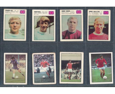 TOP SELLERS (PANINI) and WILLIAMS FORLAG soccer cards, Bobby Moore, George Best etc. Mixed condition 64 cards.