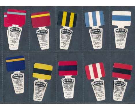 OGDEN's 1909 Colours of soccer &amp; rugger teams, shaped cards. 22 cards.