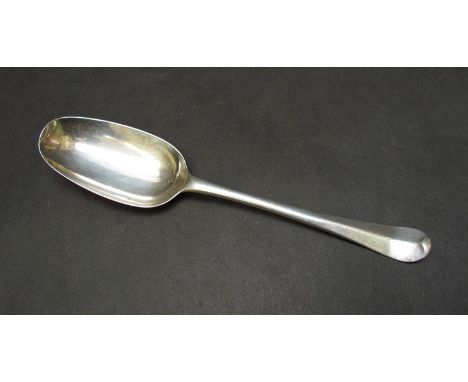 A silver rat tail tablespoon, monogrammed, London 1725, 58g