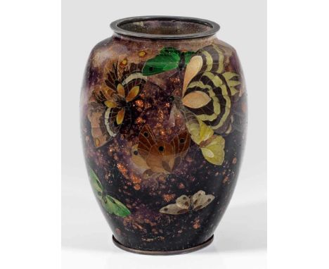   Seltene Fensteremail-Vase-"Shotei-jippo" in der Art von  Seltene Fensteremail-Vase-"Shotei-jippo" in der Art von   Hayashi 