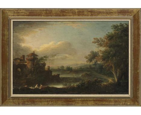   Cornelis van Poelenburch  Cornelis van Poelenburch   (1594 Utrecht - 1667 ebenda) attr.;  Italienisierende Flusslandschaft 