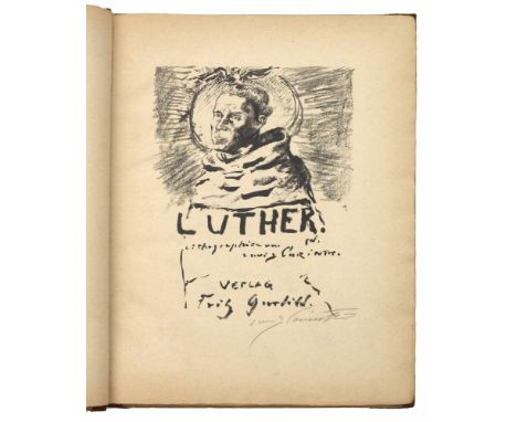   Lovis Corinth  Lovis Corinth   (1858 Tapiau - 1925 Zandvoort)  "Martin Luther". Originaltitel  "Originallithographien von L