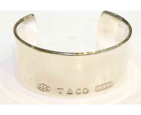 Tiffany silver bangle, boxed