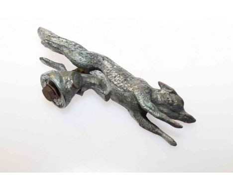 Vintage chromed fox car mascot