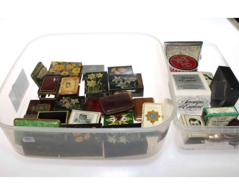 Vintage matchbox covers, etc