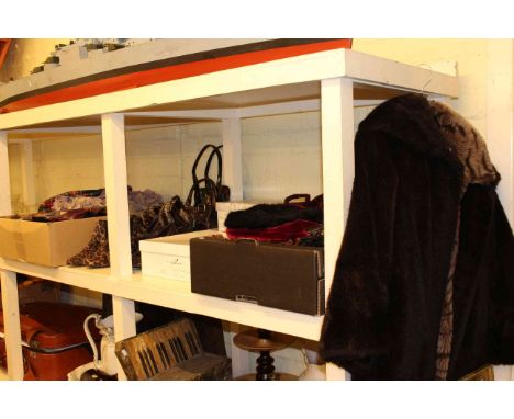 Collection of vintage and retro clothing, shoes, bags, etc