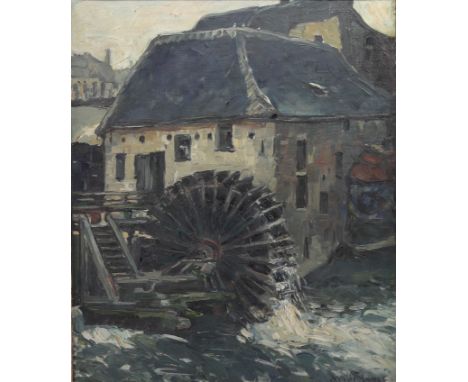 Marcel DE LINCE (1886-1958) "The mill" Oil on canvas. - Weight: 7.10 kg - Shipping unavailable - Sizes: H 780MM X L 650MM   -