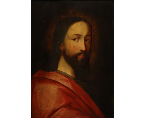 "Portrait of Christ" Oil on panel, 17th century. - Weight: 7.40 kg - Shipping unavailable - Sizes: H 770MM X L620MM  AVEC CAD