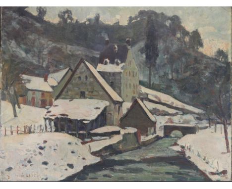 Marcel DE LINCE (1886-1958) "Be-Bonnet in the snow" Oil on canvas. - Weight: 4.45 kg - Shipping unavailable - Sizes: H 775MM 