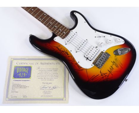 The Rolling Stones, Sunburst S101 Standard Electric Guitar, signed by Mick Jagger, Keith Richards, Ronnie Wood and Charlie Wa