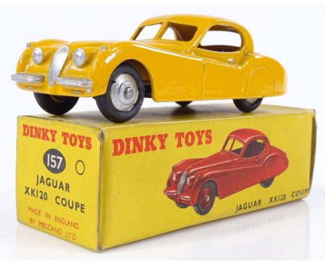 Dinky Meccano, Jaguar XK120 Coupe 157, boxed - Has overpainted wheels