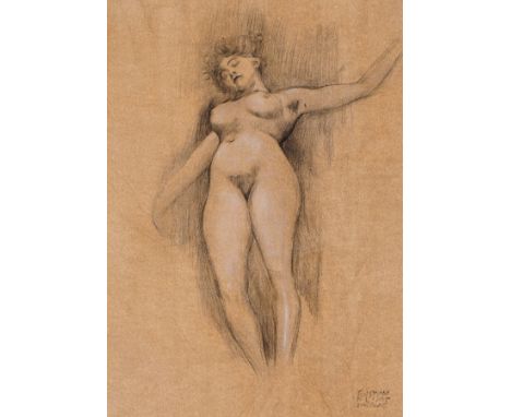 Gustav Klimt (1862-1918), Sketch on Paper Image Size: 18 by 13 in. (45 by 32 cm.) All measurements are approximate. Signed (l