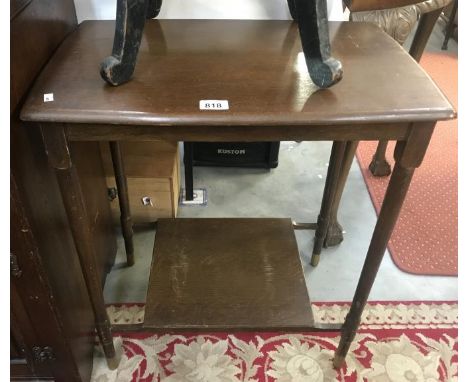 A side table with under gallery/shelf.