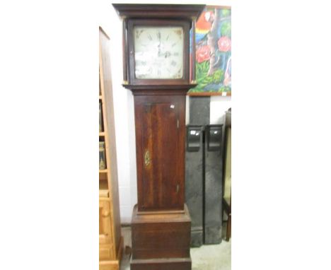 An 8 day long case clock marked Broderick, Spalding.