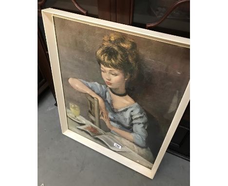 A portrait print after Marcel Dyf of Claudine.
