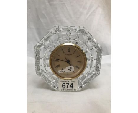 A Waterford crystal clock.