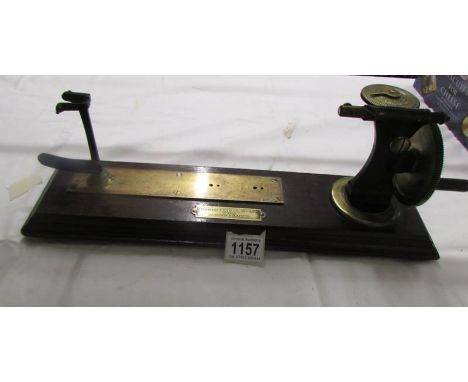 A Victorian portable torsion scale (used for testing the strength of wool/cotton) by Goodbrand &amp; Co., Manchester and Stal