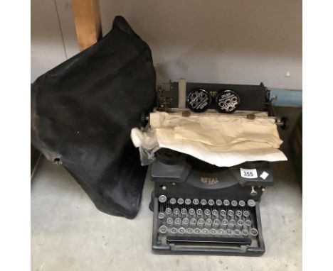 A vintage royal typewriter.