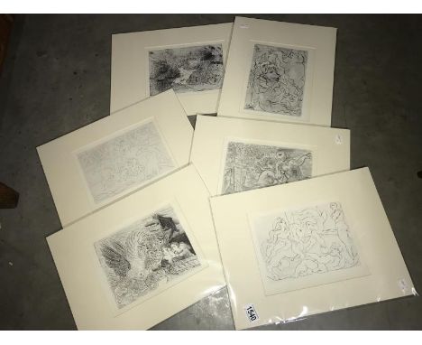 6 Pablo Picasso Prints from the Vollard Suite, Published in 1956.