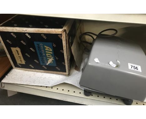 An Aldis colour slide projector.