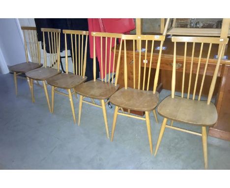 A set of 6 Ercol dining chairs