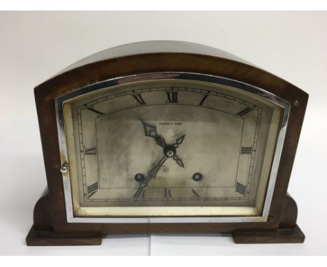 A Mappin and Webb Art Deco mantle clock