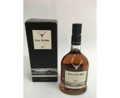 A boxed bottle of ' The Dalmore Single Highland Malt Scotch Whisky, aged 12 years', old label version.