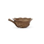 A Chinese Yixing lobed cup