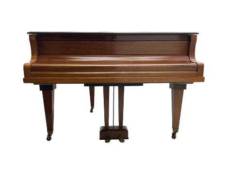  Antonin Petrof - Walnut overstrung baby grand piano, 7 0catve 85 key compass with original strings, tuning pins, damper felt