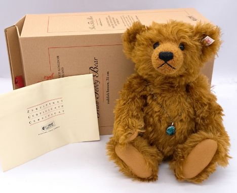 Steiff Irish Teddy Bear, UK and Ireland Exclusive, white tag 660702, LE 2000, 2002, Excellent Plus to Near Mint, with certifi