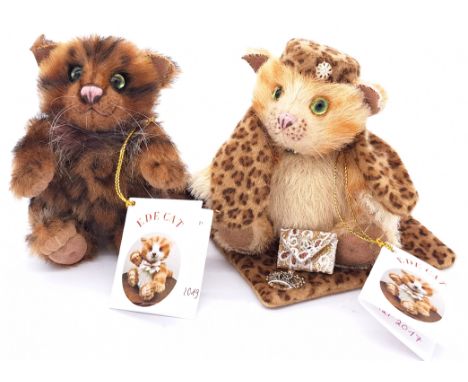 Heidi Schaefer (Germany) pair of artist designed EDE cats, exclusive to Teddy Bears of Witney including: (1) Wild Thing, brow
