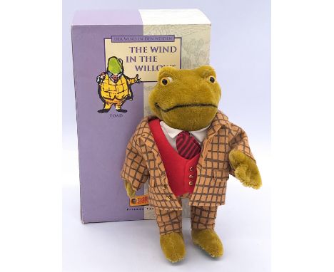 Steiff The Wind in the Willows Toad, 1998-1999, white tag 037016 (slight discolouration), LE 4000, chest tag, Excellent, with