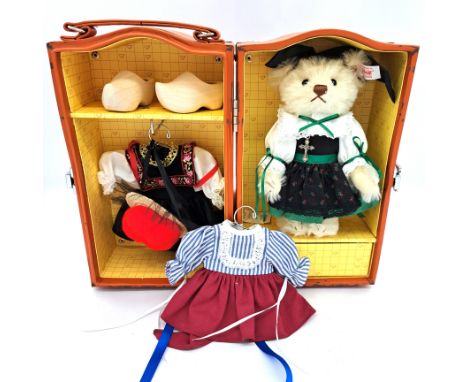Steiff Licca Chan teddy bear, exclusive for Japan, white tag 676871, LE 1000, white mohair, celebrating the 40th anniversary 