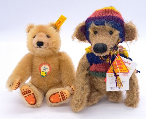 Steiff Historic Miniatures 'Dicky' bear, yellow tag 029783, Excellent to Excellent Plus, with chest tag, 6.5"/16cm; and Cleme