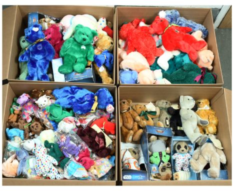 Large collection of teddy bears, including Dean's Rag Book and TY Beanie Babies, plus others; Good to Excellent.